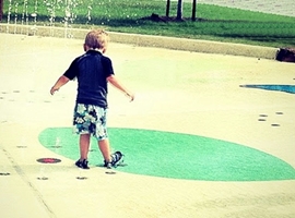 Splash Pad at Jaycee Park in Timbergrove. 